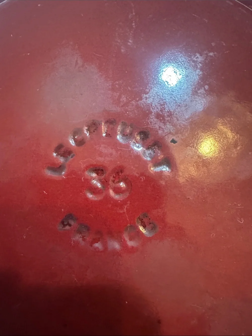Le Creuset Red Cast Iron Wok